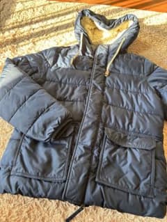 アバクロ　ダウンジャケット　ダウン　アウター　ネイビー　メンズ