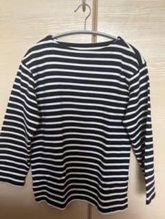 値下げします【無印良品】新品ボーダーカットソー　ネイビー✖️ホワイトのサムネイル