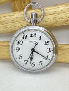 稼働 SEIKO 懐中時計 諏訪 7550-0010 白文字盤 シルバー - メルカリ
