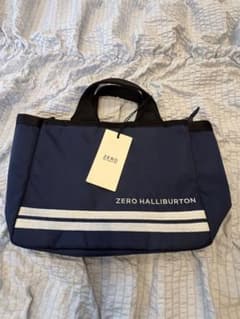 新品 ZERO HALLIBURTON ラウンドバッグ ネイビー | Mercari