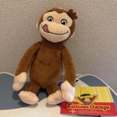 新品タグ付き　おさるのジョージ　ぬいぐるみ　はい、チーズ