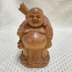 木彫り 布袋様 置物 縁起物 - メルカリ