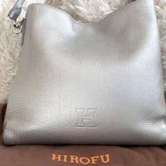 美品❣️ヒロフ ハンドバッグ Hロゴ ワンショル ホーボー レザー 大 