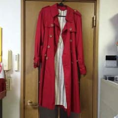 古着 トレンチコート 赤のサムネイル