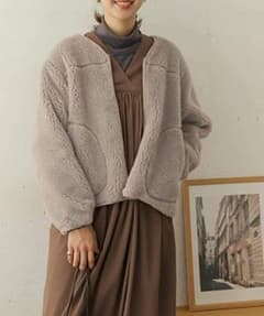 さんぽみち様専用☆アーバンリサーチドアーズ　ボアブルゾンのサムネイル
