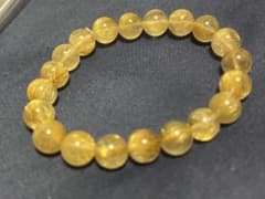 透明感！高品質ゴールドタイチンルチルクォーツ ブレスレットのサムネイル