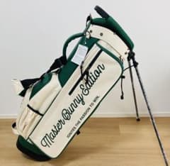 新品 パーリーゲイツ マスターバニー 帆布×合皮 スタンド式キャディバッグ 緑 新品 パーリーゲイツ マスターバニー 帆布×合皮 スタンド式