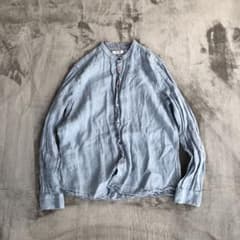 SSEINSE センス　マルチボタン　リネンシャツ　ライトブルー