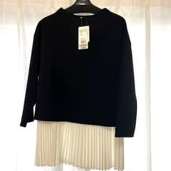 新品　ボトルネックレイヤードトップス＜洗える／2点セット＞のサムネイル