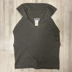Yohji Yamamotoウールニットベスト ハイネック変形デザイン サイズ3 Yohji Yamamotoウールニットベスト ハイネック変形デザイン サイズ3