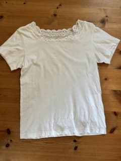 robe de chambre コムデギャルソン　白　レース　Tシャツ希少90sのサムネイル