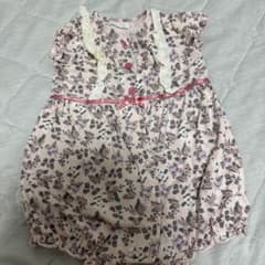 Bebe 花柄 ベビー ロンパース 80cm ピンクのサムネイル