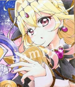神*代様 キュアアルカナ・シャドウ 原画 色紙 イラストのサムネイル