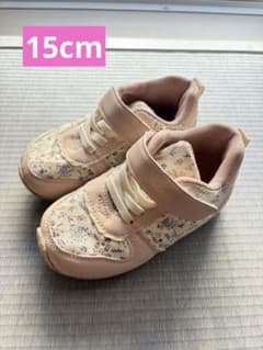 mamarakuキッズスニーカー 花柄 ピンク 15cmのサムネイル