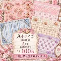 【li-5】lien様　デザインペーパー デザインペーパー100枚 A4 両面印刷 デザぺ lien - メルカリ