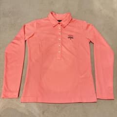 Callaway レディース ゴルフシャツ 長袖 ピンク Sのサムネイル