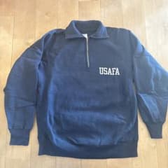 ウエアハウス スウェット usafa ネイビー ハーフジップ large - メルカリ