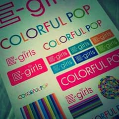 E-girls Happiness Flower シール ステッカーのサムネイル