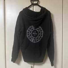 Moi dix Mois ロゴプリントパーカー 黒×シルバー - メルカリ