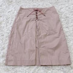 希少》グッチ トムフォード期 タイトスカート 編み込み レースアップ