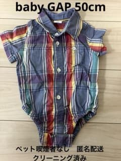 Thumbnail of 50cm baby GAP チェック柄 半袖ロンパース 0-3ヶ月