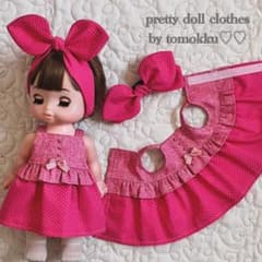 メルちゃん レミン & ソラン サイズ ハンドメイド服 キャミワンピセットのサムネイル