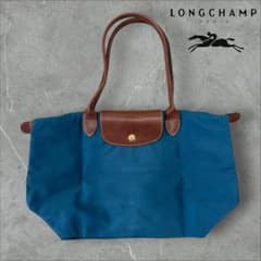 【極美品】LONG CHAMP ロンシャン　プリアージュ　トートバッグ　ブルーのサムネイル