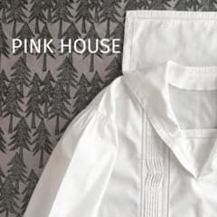 PINK HOUSE セーラーカラー 長袖　ホワイト　綿100% ピンタック PINK HOUSE セーラーカラー 長袖 ホワイト 綿100% ピンタック - メルカリ