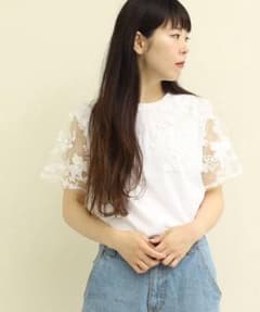 ドットストライプチャイルドウーマン  レース　Tシャツのサムネイル