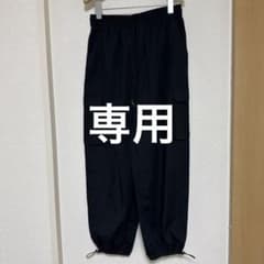 カーゴパンツ ブラック ウエストゴム 裾ドロストのサムネイル