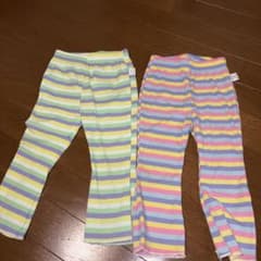 SHEIN ボーダー リブパンツ 2枚セットのサムネイル