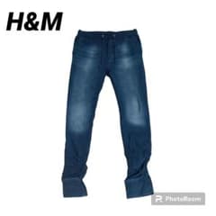 에이치앤엠 H&M 데님 스웨트 조거 팬츠 감색
