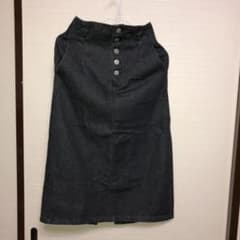 NICE CLUP デニムロングスカート　黒のサムネイル