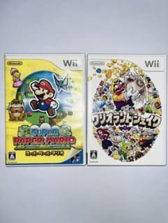 Wii ソフト スーパーペーパーマリオ ワリオランドシェイク 2本セットのサムネイル