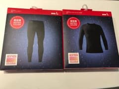 ちぃ様専用 UNIQLO 超極暖 上下セット 黒色 メンズのサムネイル