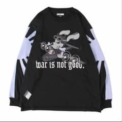 GALFY ガルフィー 反戦ロンTee長袖Tシャツ 中型犬 ブラック Lのサムネイル