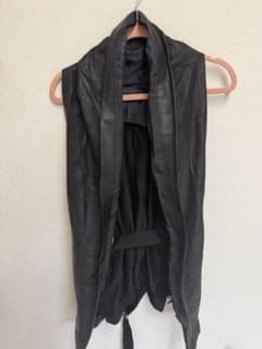 M.A.Julius ブラックレザー ノースリーブベスト | Mercari