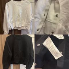 sacai Sピンズ付き　サイドスナップ　トレーナー　白黒　セット sacai Sピンズ付き サイドスナップ トレーナー 白黒 セット - メルカリ