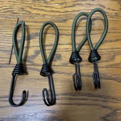 ストレッチコード 4個セット タープ テント バイク　グリーン　長さ15㎝