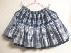 【プトマヨ】水色チェック ミニスカートのサムネイル