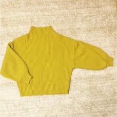 ★Tatsu様専用★titivate マスタードイエロー ボトルネック ニットのサムネイル