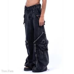 NO/FAITH STUDIOS FLARE CARGO DENIM PANTSのサムネイル