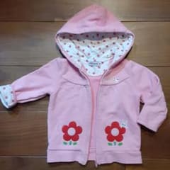 ミキハウス パーカー 90 100 うさこ 花柄 トレーナーのサムネイル