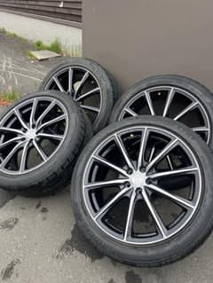 北海道美品❗️18インチ アルミホイール4本セット ブリヂストン18×7.5J5穴 北海道美品❗️18インチ アルミホイール4本セット ブリヂストン18×7.5