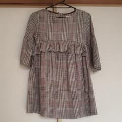 ZARA ワンピース チェック柄 140のサムネイル