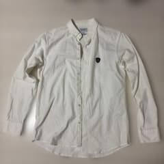 BEAMS ボタンダウンシャツ ホワイト BMSエンブレムのサムネイル