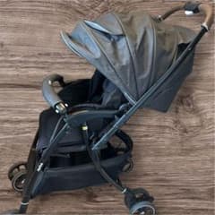 定番】 Aprica ラクーナクッション ベビーカー グレー レザーハンドル 