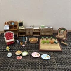 シルバニアファミリー キッチン他k小物セット