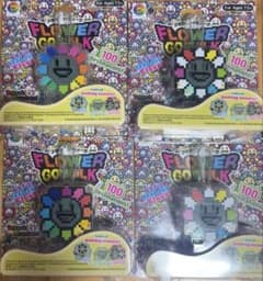 村上隆 FLOWER GO WALK マルチカラー ブラック 4種セット