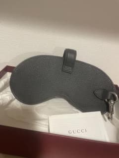 GUCCI ブラック レザー メガネ ケース ポーチ 安心鑑定付き - メルカリ